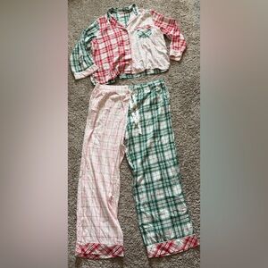 Victoria's Secret Plaid Christmas Pajama Set